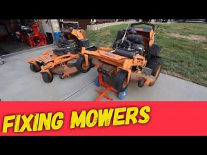 Mower Broke Down.. How To Replace Throttle Cable and Sharpen Blades