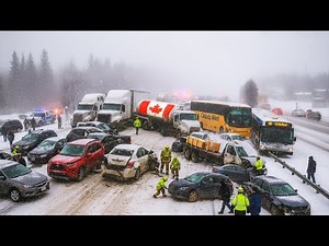 CHAOS in Alberta, Canada! Snowstorm Triggers Hundreds of Collisions & Shuts Down Roads in Calgary