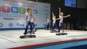 Put some WOW into your Wednesday with some #Aerobic #Gymnastics action that'll get your heart rate right up 🎉 Enjoy this from the Mongolia Step team at the 2014 Worlds 🙌 #WowWednesday | International Gymnastics Federation - FIG