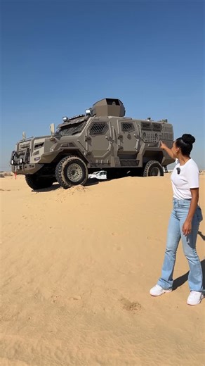 Supercar Blondie on Instagram: "The Aksum Max is a beast of a vehicle with a 360° turret, armored personnel carrier, and it’s bulletproof…😱💪 @aksumarmoredvehicles @aksumgroupofficial #aksum #trucks #armored"