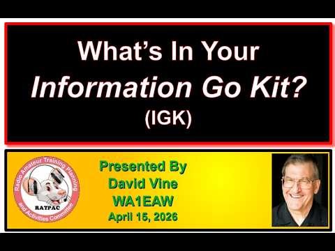 What's In Your "Information Go-Kit?" for Emergency Preparedness ~ 4/15/2026