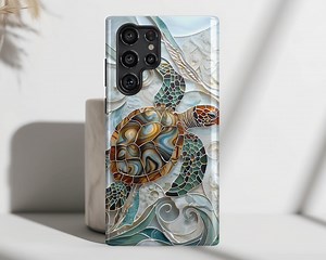 Sea Turtle Stained Glass Mosaic Design Phone Case for Samsung Galaxy S25, S24, S23, S22, S21, S20 Plus, Ultra - Etsy