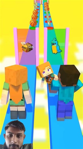 Happy Baby Run 2 With Alex and Steve - Funny Animation #minecraft #hypixel