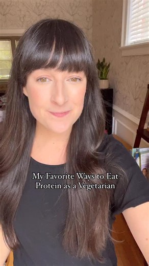 I’ve been a vegetarian for 17 years and these are some of my favorite protein sources: Greek yogurt- No surprise, it’s delicious with fruit, but you can also use it to make high protein pizza crust! 🍕 Beans- They’re perfect in tacos but you can also blend beans into soup to create a rich and creamy broth, no cream required! 🍜 Tofu- This classic protein is delicious in stir fries but you can also blend silken tofu into smoothies and sauces! Trust me, you won’t be able to tell! 🤫 Lentils- Of co