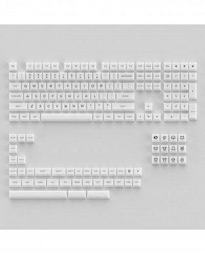 AKKO Keycap set - White (PC / ASA-Clear profile / 155 nút) - AKKO Gear