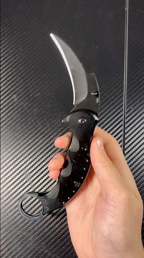 Black karambit knife #knife #showcase #sick #blade #black