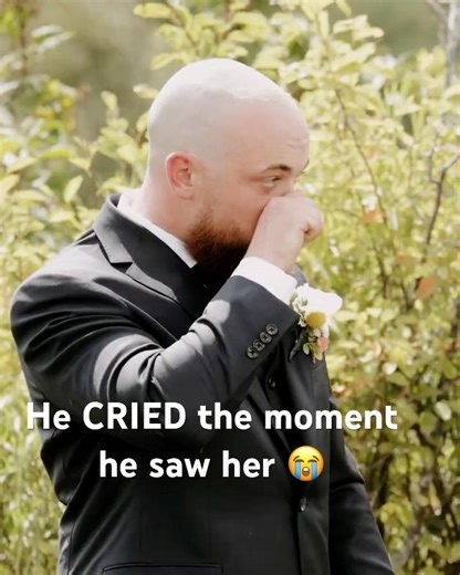 Groom CRIES When He Sees His Bride (First Look) | Hollowbrook Highlands #WeddingShorts #FirstLook