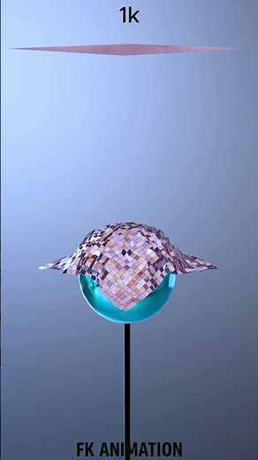 Futuristic 3D Animation | Blue Glass Sphere & Orange Grid Layers | Blender Abstract Art #fkanimation