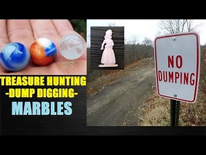 Digging An Old Dump In The Woods For Treasure - Vintage Marbles - Bottle Digging - Archaeology -