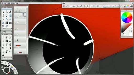 sketchbook零基础教程- （汽车设计-二维）渲染效果图教程-