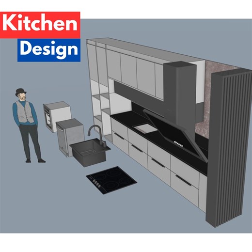 Modern Kitchen Makeover (Virtual Edition!): SketchUp Design Design your own Modern kitchen with expert guidance Dreaming of a new kitchen? Check out my modern kitchen design created entirely in SketchUp! This virtual makeover showcases a stylish and functional space. What features would you want in your dream kitchen? Share your thoughts! ✨ #virtualkitchen #kitchenmakeover #modernhome #sketchup3d #interiordesignideas #dreamkitchen #nicetowerchannel #homedesigninspo #kitchendesignideas #3dmodelin