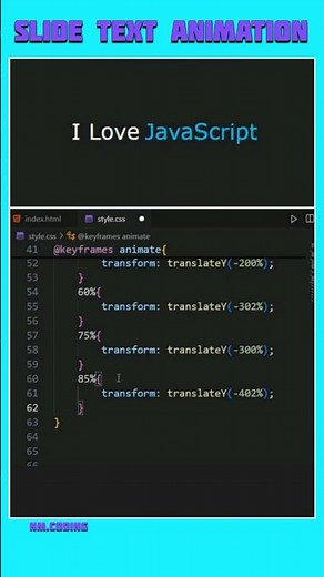 Slide text animation | Html Css | #coding #design #programming #html #css #animation