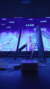 A Modern Computer Setup Featuring a Data Visualization Background for Enhanced Insights