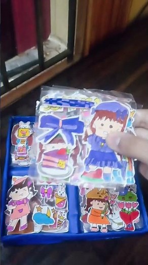 Diy handmade Kawaii sticker set box😍 |cute journal set box | how to make kawai sticker at home