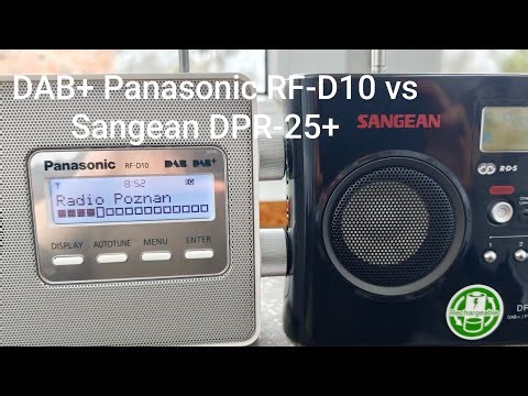 Sangean DPR-25+ kontra Panasonic RF-D10 w DAB+ czułość odbiornika cyfrowego radia