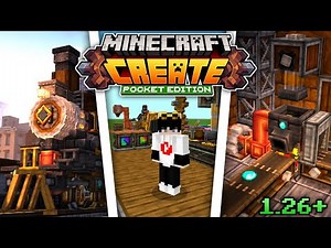 🔥Create Mod in Minecraft PE 1.26+ 😱 | Fully Working Machines & Automation!