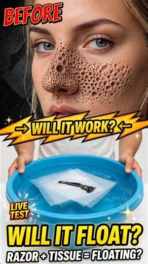 WILL IT FLOAT? Razor + Tissue Paper Experiment 😱