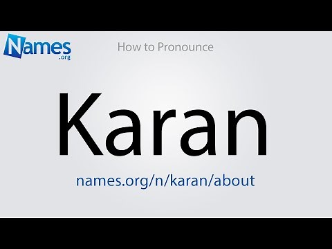 How to Pronounce Karan