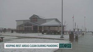 How does the Iowa DOT keep rest areas clean?