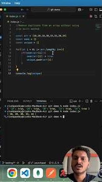 Remove duplicate from an array without using inbuilt function #javascript #coding #programming