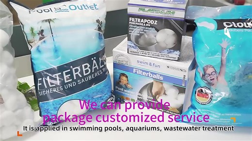 Pool Filter Balls Gearbox Efficient Swimming Pool Filter Sand Alternative Reusable Eco-Friendly Blue Polyester Fiber Media Balls