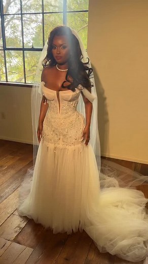 Let’s give it up for the dress 🤍💍 #bride #bridaldress #newlywed | Nya