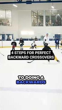 4 STEPS FOR PERFECT BACKWARD CROSSOVERS #hockeycoaching #hockeytraining