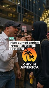🇺🇸 AMERICA REACTS TO VIRAL PROTEST FOOTAGE During a demonstration earlier today, individuals were filmed burning the American flag while chanting “Free Palestine.” The video has sparked a wave of reactions across the country, especially from those who believe the flag represents sacrifice, service, and the freedoms this nation stands on. For many Americans, seeing the Stars and Stripes used this way raises serious questions about how far protests should be allowed to go—and what the flag still