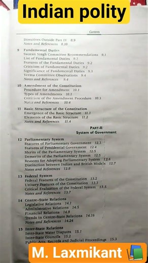 Indian Polity 📚 🤗 M. Laxmikant Book 📖 #politicalscience #politicalsciencebook #competitiveexams#ssb