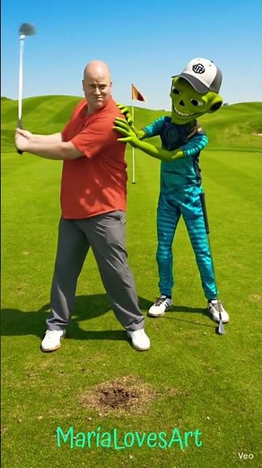 I Golfed with an Alien… and You Won’t Believe What Happened #golf #alienescape #alienseason #alien
