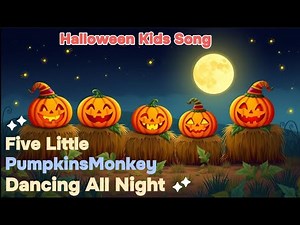 🎃Five Little Pumpkins Dancing All Night | Fun Halloween Dance Song for Kids | Sing & Move!