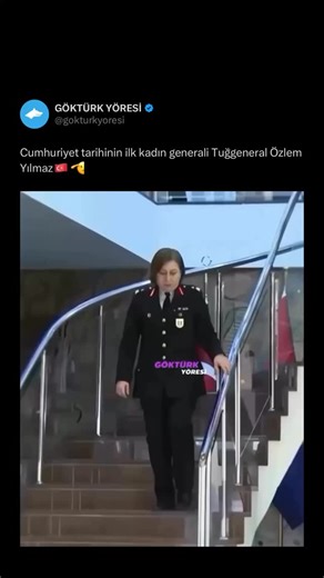 GÖKTÜRK YÖRESİ on Instagram: "Cumhuriyet tarihinin ilk kadın generali Tuğgeneral Özlem Yılmaz🇹🇷🫡 🇹🇷🇹🇷 “Vatan aşkıyla yanan yüreklere sesleniyoruz! Hesabımızı takip eder misin? Unutma, sen yoksan biz 1 kişi eksiğiz demektir. 🇹🇷🐺 @gokturkyoresi"