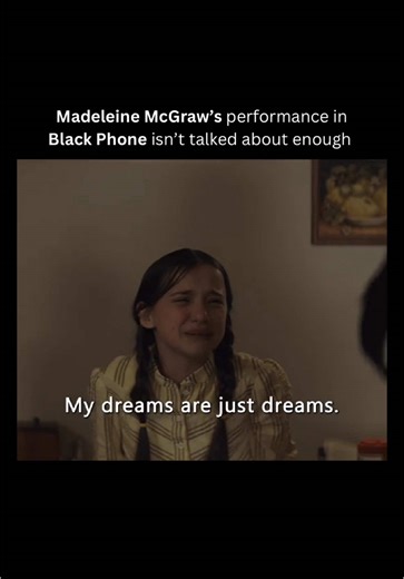 What a special performance 👏 Madeleine McGraw’s performance as Gwen Shaw in The Black Phone (2021) and its sequel Black Phone 2 is widely celebrated as a standout, breakout role. She delivers a fierce, emotionally raw, and spirited performance as a young girl navigating grief, trauma, and burgeoning psychic abilities. Did you enjoy this movie? 💭 #madeleinemcgraw #blackphone #horrormovies #horror #scary