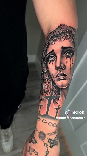 Our Lady of Sorrow Tattoo by Christian Artist