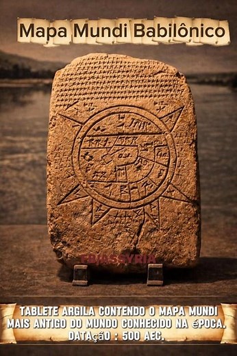 Imago Mundi, o mapa mais antigo do mundo 🌍 #historia #babilonia #history #curiosidadeshistoricas