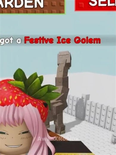 Festive Golem is big dream #roblox #growagarden