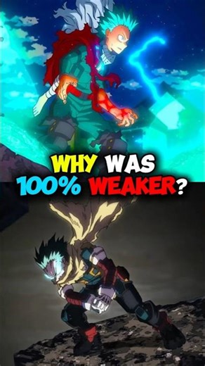Why Was Deku's 100% Weaker than his 45% One for All in MHA? #anime #manga #mha