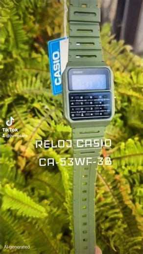 RELOJ CALCULADORA CASIO CA 53WF-3B VERDE OLIVO