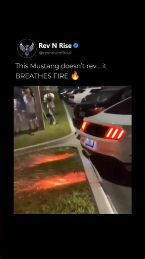 Mustang with Flame Exhaust 🔥 #FordMustang