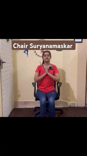 Chair Suryanamaskar| Ultimate Desk Workout | Full Body Stretch on Chair #chairyoga #stretch #yoga
