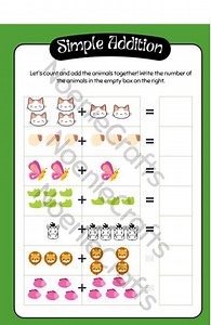 Simple Addition Worksheets for Kids – Math Practice Printable PDF (7 Pages) - Etsy UK