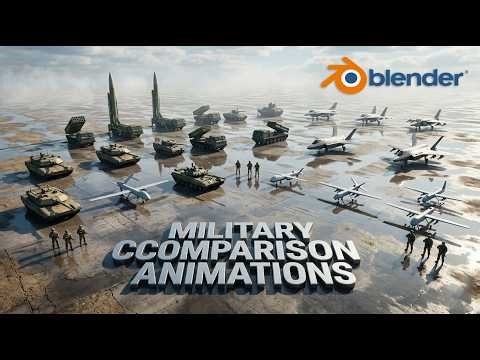 Military Power Comparison Animations Blender Basics To Advanced.Hindi/Urdu