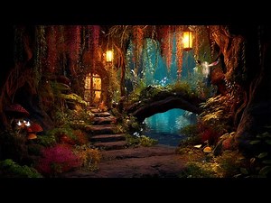 Cozy Secret Home Underground Cave | Magical Fairycore Music & Soothes Lake, Nature Sounds