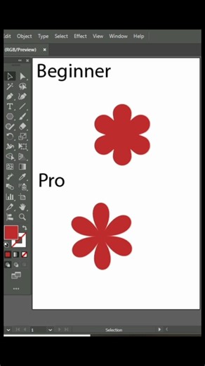 creat simple flower design in Adobe illustrator #1ksubscribers #1millionviews #logo #2026