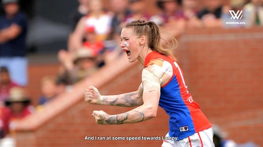 Passion, energy and excitement 💪 Tayla Harris relives her crucial goal from the 2022 NAB AFLW Grand Final Season Seven on 'Free the Demons': afl.com.au/aflw/video/1015836 | AFL Women's