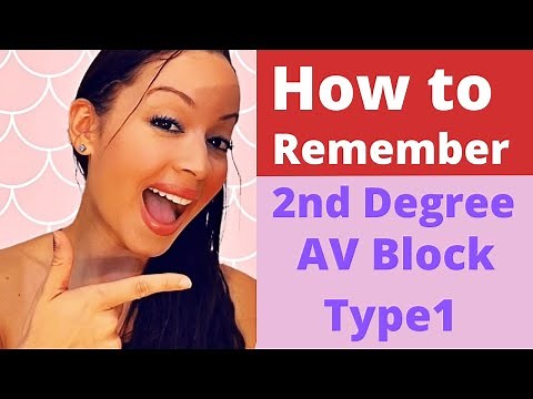 EASY Way to Remember 2nd degree AV Block Type 1 vs Type 2