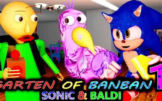 Minecraft动画 SONIC & BALDI vs BanBan的花园 Part1