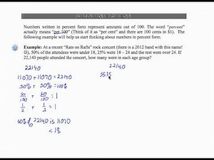 SWL6E1: Basic Arithmetic - Meaning of Percent
