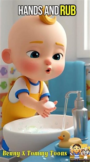 Wash Hands Properly | Fun Hand Washing Song for Kids 👶 | Stay Clean Stay Safe | Benny & Tommy Toons