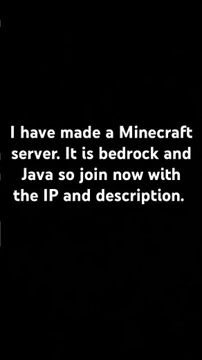 I have made a bedrock and Java server #javaisawesome #minecraft #minecraftserver